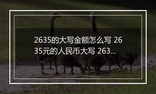 2635的大写金额怎么写 2635元的人民币大写 2635元的数字大写