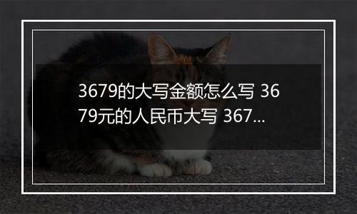3679的大写金额怎么写 3679元的人民币大写 3679元的数字大写