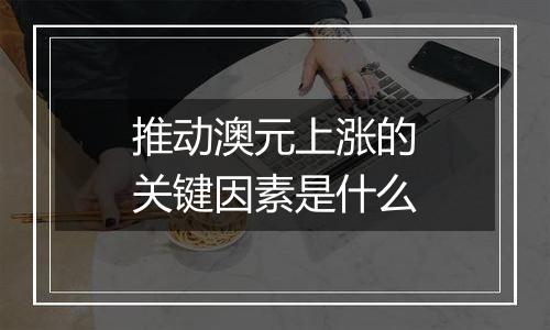 推动澳元上涨的关键因素是什么