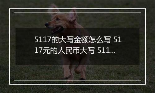 5117的大写金额怎么写 5117元的人民币大写 5117元的数字大写