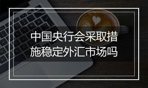 中国央行会采取措施稳定外汇市场吗