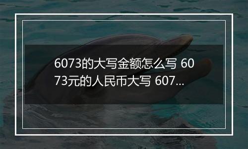 6073的大写金额怎么写 6073元的人民币大写 6073元的数字大写