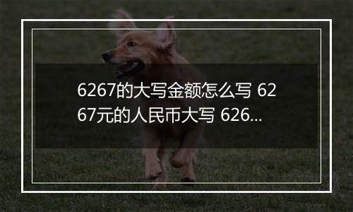 6267的大写金额怎么写 6267元的人民币大写 6267元的数字大写