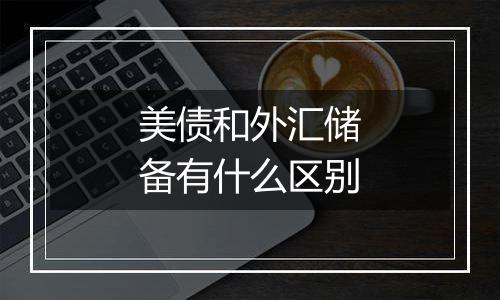 美债和外汇储备有什么区别