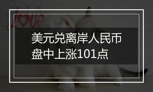 美元兑离岸人民币盘中上涨101点