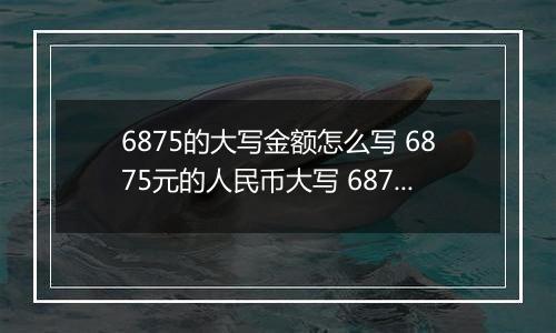 6875的大写金额怎么写 6875元的人民币大写 6875元的数字大写