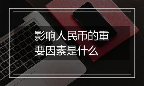 影响人民币的重要因素是什么