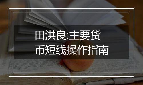 田洪良:主要货币短线操作指南