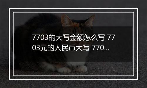 7703的大写金额怎么写 7703元的人民币大写 7703元的数字大写