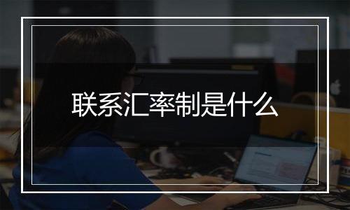 联系汇率制是什么