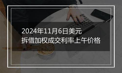 2024年11月6日美元拆借加权成交利率上午价格