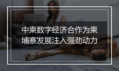 中柬数字经济合作为柬埔寨发展注入强劲动力