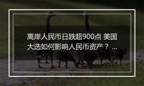 离岸人民币日跌超900点 美国大选如何影响人民币资产? 短期人民币或承压