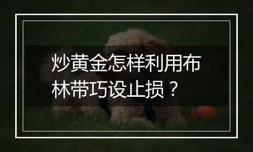 炒黄金怎样利用布林带巧设止损?