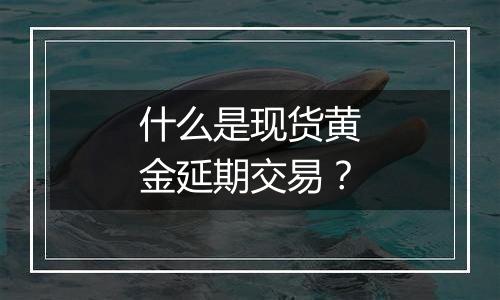 什么是现货黄金延期交易?