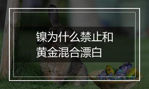 镍为什么禁止和黄金混合漂白