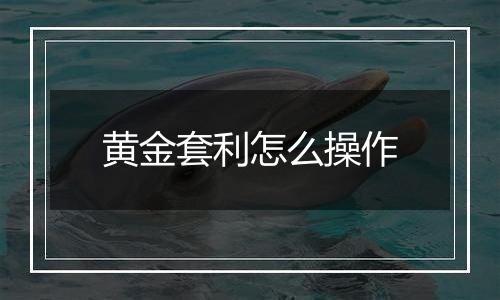 黄金套利怎么操作