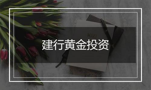 建行黄金投资