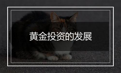 黄金投资的发展