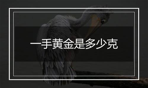 一手黄金是多少克