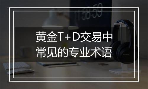 黄金T+D交易中常见的专业术语