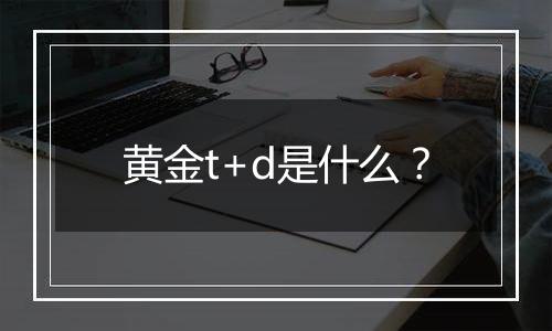 黄金t+d是什么?