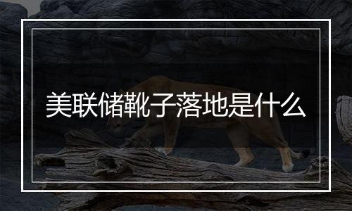 美联储靴子落地是什么