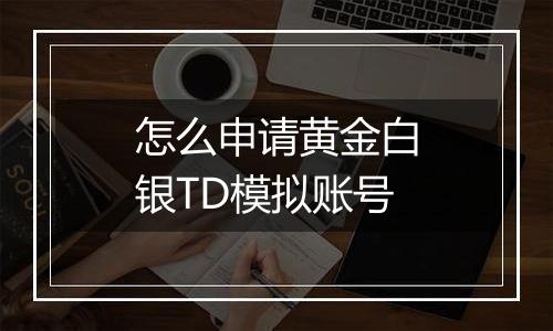 怎么申请黄金白银TD模拟账号