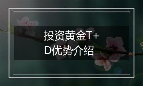 投资黄金T+D优势介绍