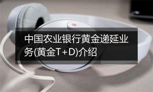 中国农业银行黄金递延业务(黄金T+D)介绍