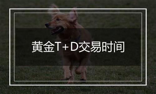 黄金T+D交易时间
