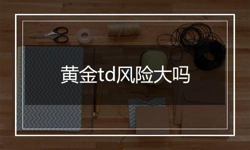 黄金td风险大吗