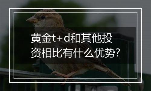 黄金t+d和其他投资相比有什么优势?