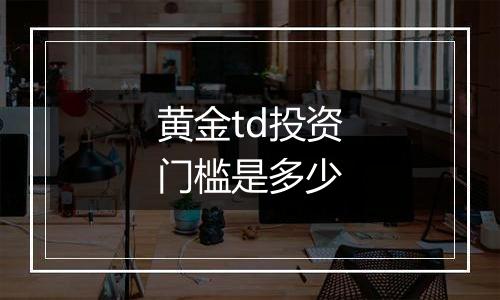 黄金td投资门槛是多少