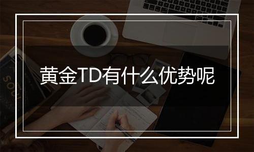黄金TD有什么优势呢
