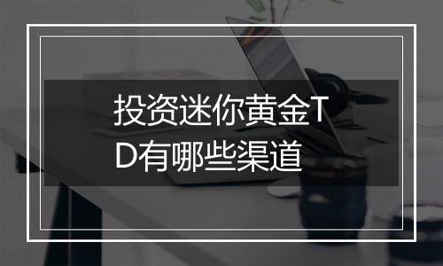 投资迷你黄金TD有哪些渠道