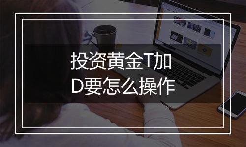 投资黄金T加D要怎么操作