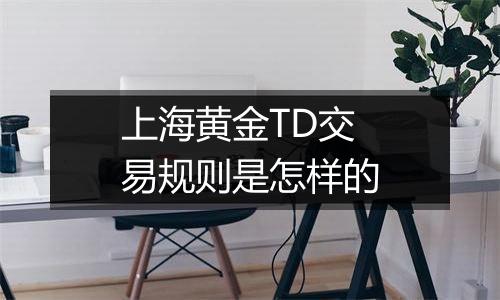 上海黄金TD交易规则是怎样的