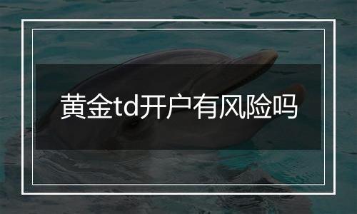 黄金td开户有风险吗