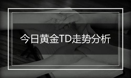 今日黄金TD走势分析