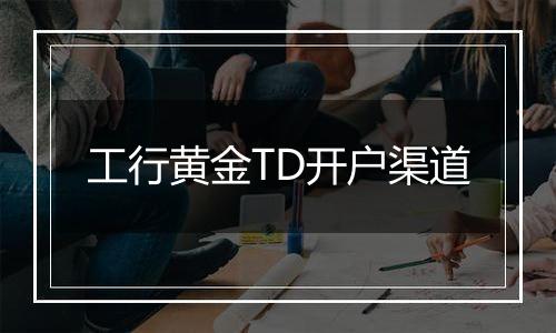 工行黄金TD开户渠道