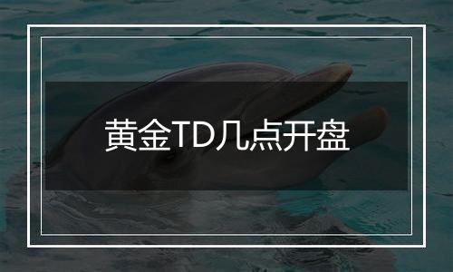 黄金TD几点开盘