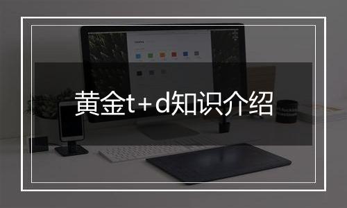 黄金t+d知识介绍