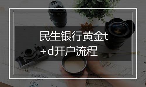 民生银行黄金t+d开户流程