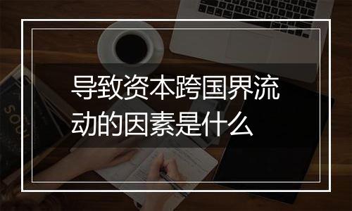 导致资本跨国界流动的因素是什么