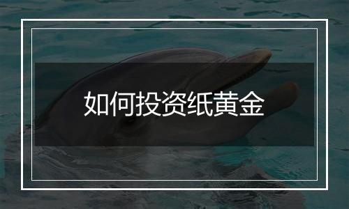 如何投资纸黄金
