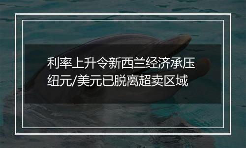 利率上升令新西兰经济承压 纽元/美元已脱离超卖区域