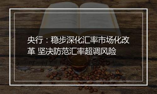 央行:稳步深化汇率市场化改革 坚决防范汇率超调风险
