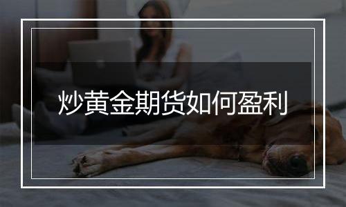 炒黄金期货如何盈利