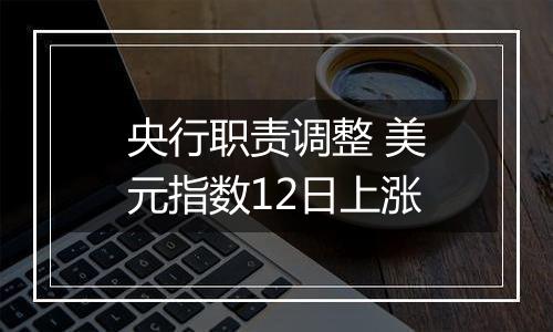 央行职责调整 美元指数12日上涨